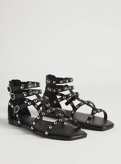 Studded Gladiator Sandal (WW