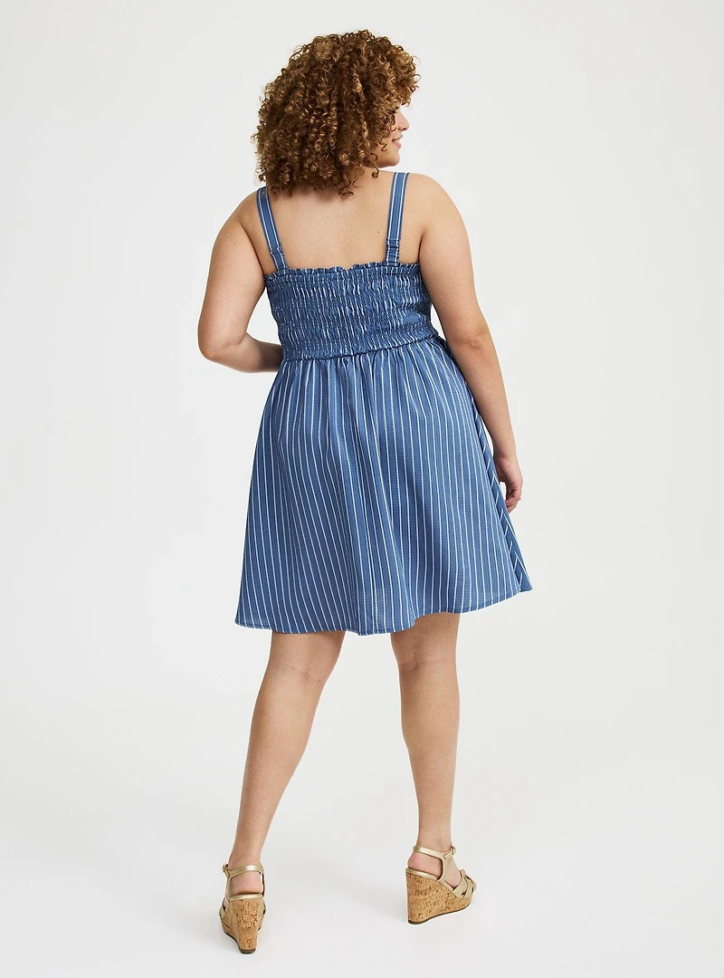 Smocked Tube Mini Dress