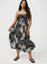 Midi Smocked Bodice Dress