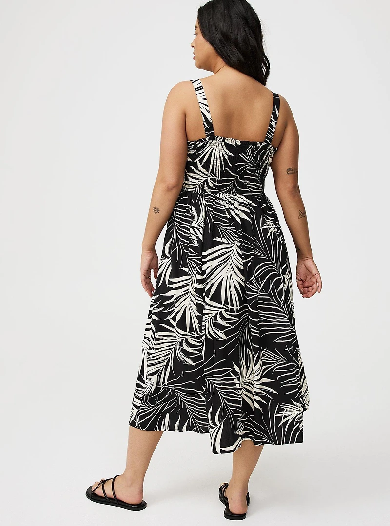 Midi Smocked Bodice Dress
