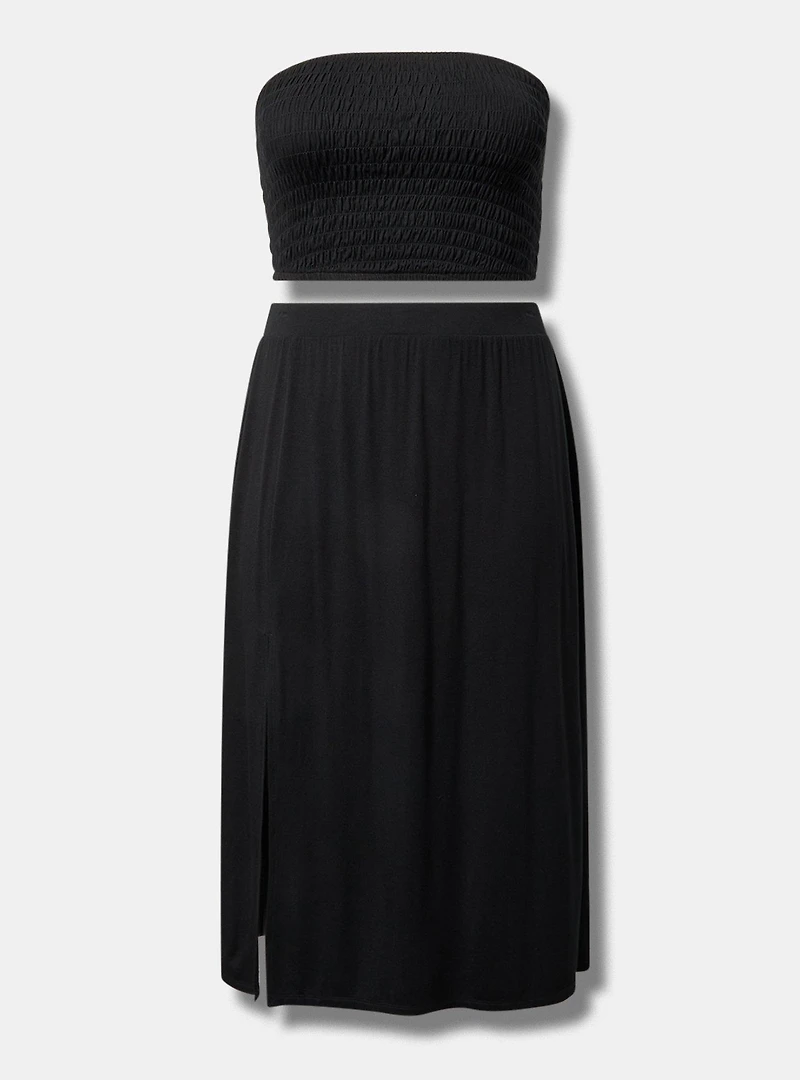 Tube Top & Midi Skirt Set