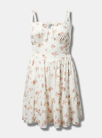 Challis Smocked Mini Dress