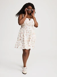 Challis Smocked Mini Dress