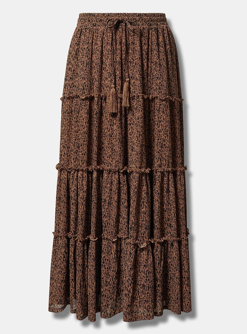 Maxi Tiered Drawstring Skirt