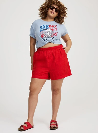 Snoopy Relaxed Cotton Crew Tee