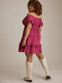 Festi Lace-Up Mini Dress