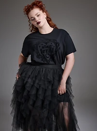 Nightfall Ruffle Midi Skirt
