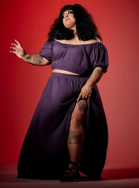 Nightfall Side Slit Maxi Skirt