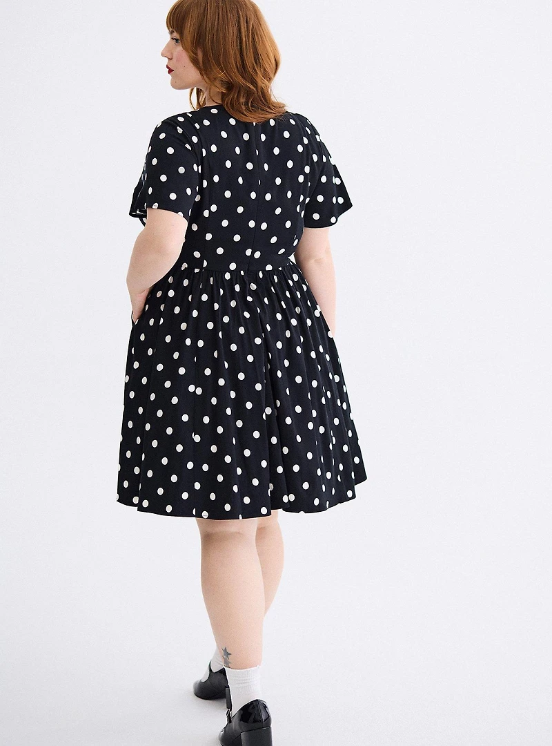 Retro Chic Flutter Swing Dress