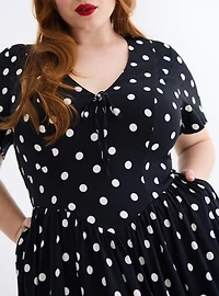 Retro Chic Flutter Swing Dress