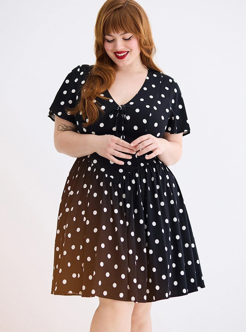 Retro Chic Flutter Swing Dress