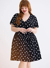 Retro Chic Flutter Swing Dress