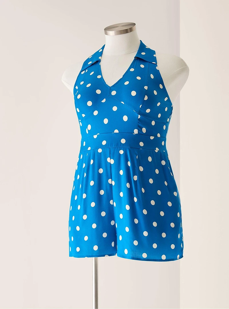 Retro Chic Halter Romper