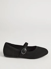 Stretch Knit Mary Jane Flat