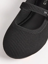 Stretch Knit Mary Jane Flat