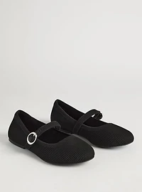 Stretch Knit Mary Jane Flat