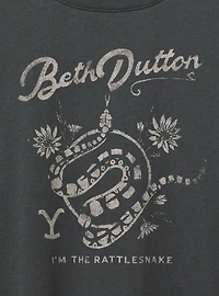 Yellowstone Beth Dutton Relaxed Cotton Crew Tee