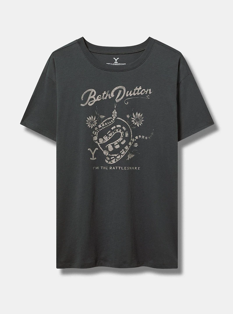 Yellowstone Beth Dutton Relaxed Cotton Crew Tee