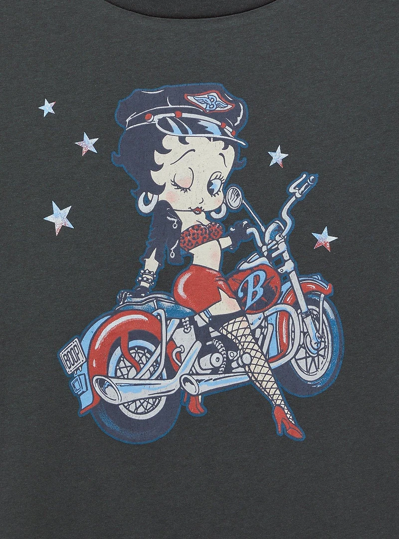 Betty Boop Cotton Roll Sleeve Tank