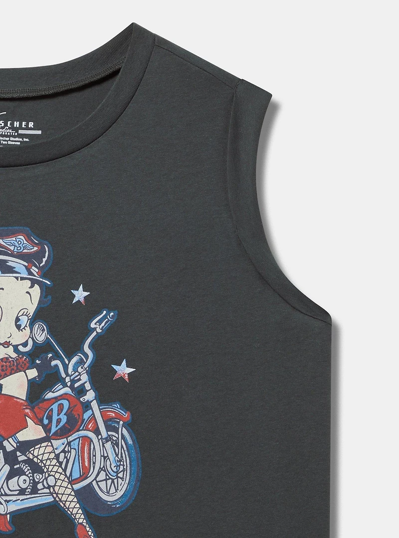 Betty Boop Cotton Roll Sleeve Tank