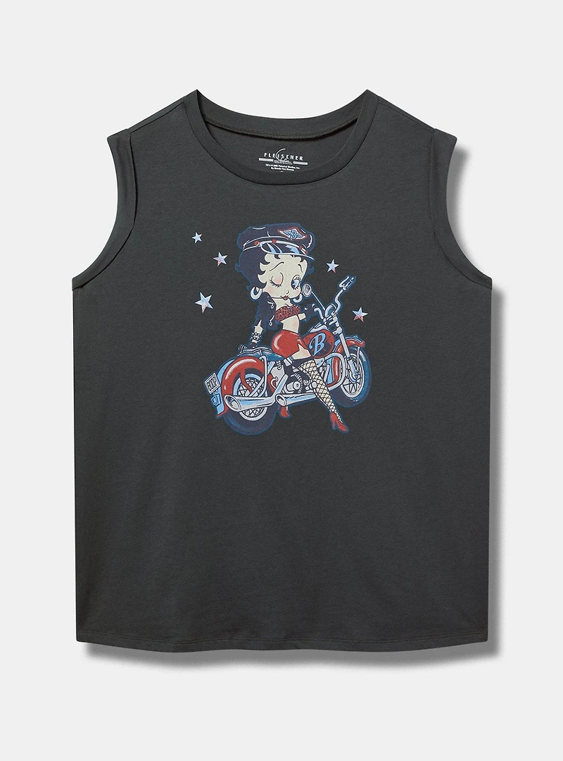 Betty Boop Cotton Roll Sleeve Tank