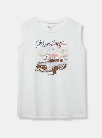 Ford Mustang Cotton Roll Sleeve Tank
