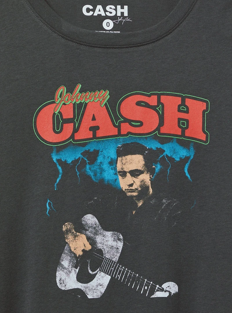 Johnny Cash Relaxed Cotton Crew Tee