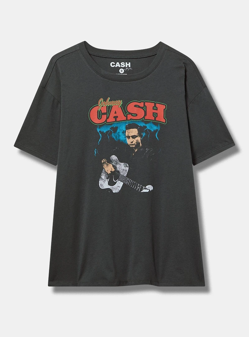 Johnny Cash Relaxed Cotton Crew Tee