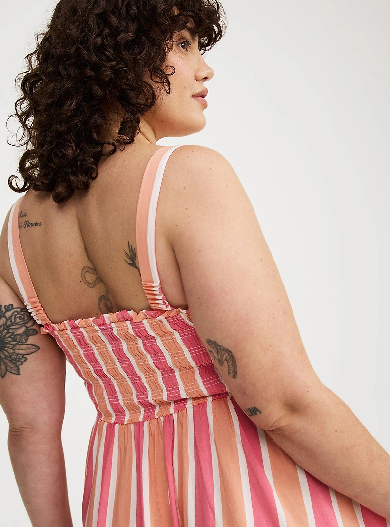 Smocked Tube Mini Dress