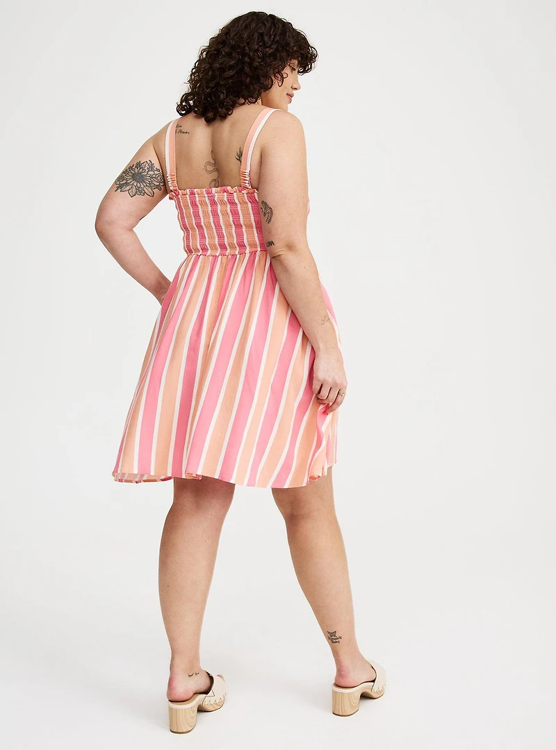 Smocked Tube Mini Dress