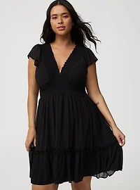Mini Ruffle Chiffon Dress