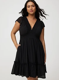 Mini Ruffle Chiffon Dress