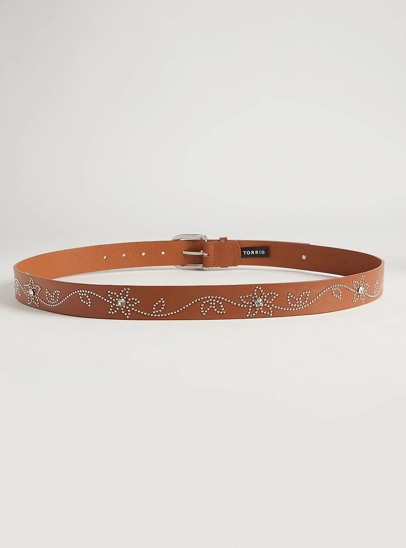 Floral Studded Belt