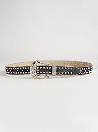 Rhinestone Studded Western Belt