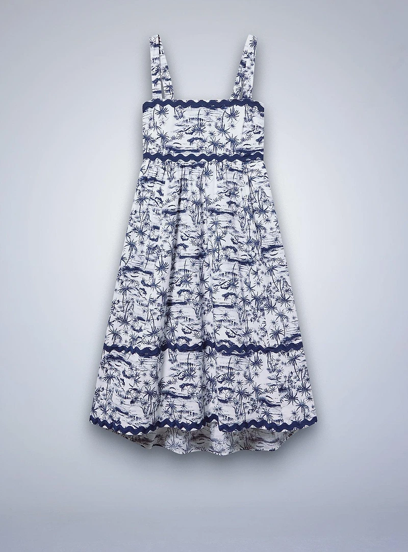 Belle Isle Maxi Babydoll Poplin Dress