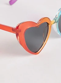 Rainbow Heart Reflective Sunglasses