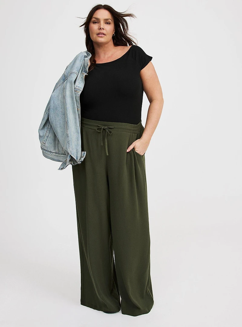 Super Soft Ribbed Boat Neck Tee