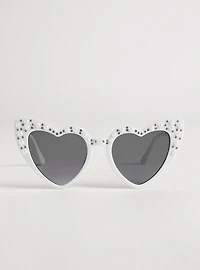Pearl Heart Cateye Sunglasses