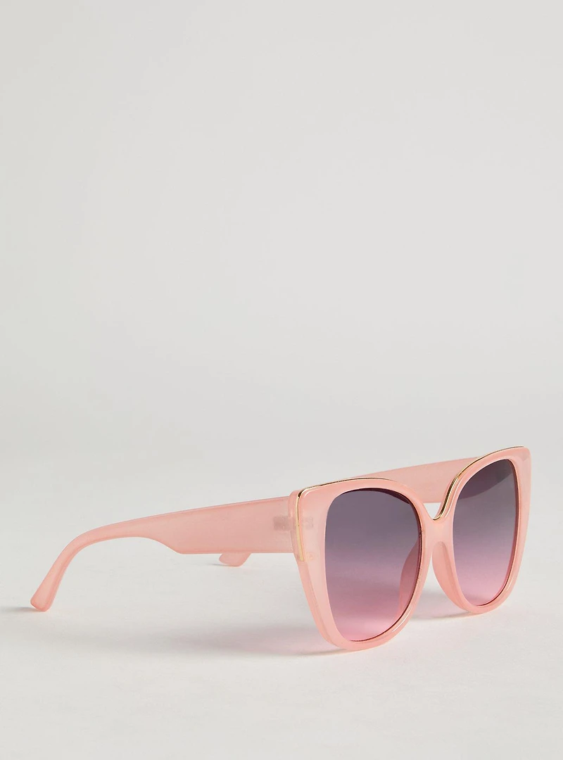 Translucent Cateye Smoke Lens Sunglasses