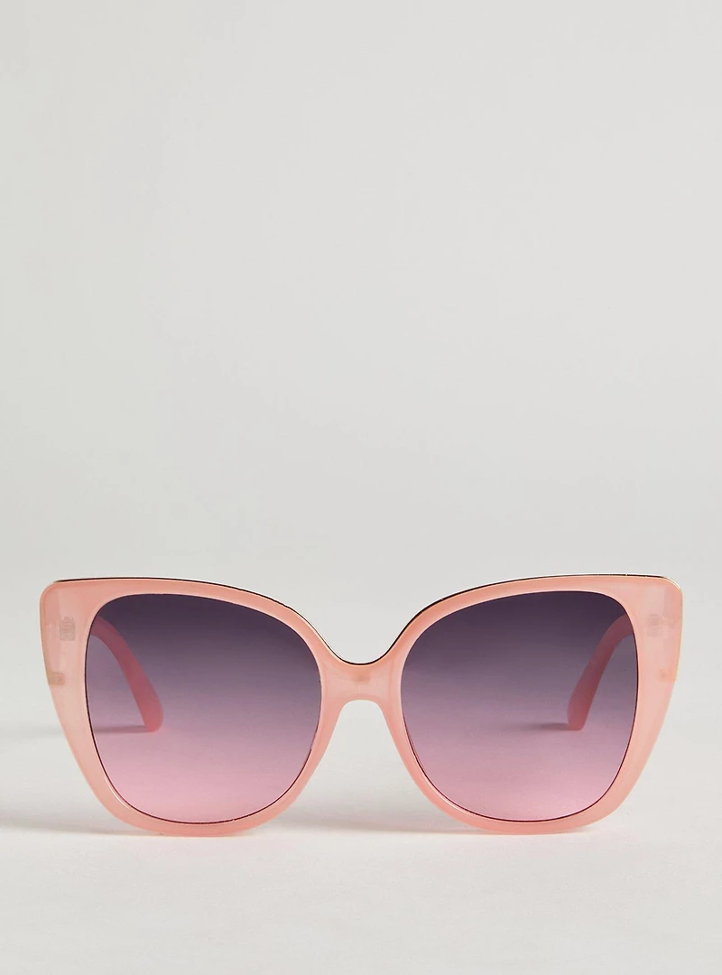Translucent Cateye Smoke Lens Sunglasses