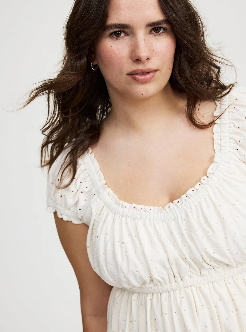 Cap Sleeve Babydoll Top