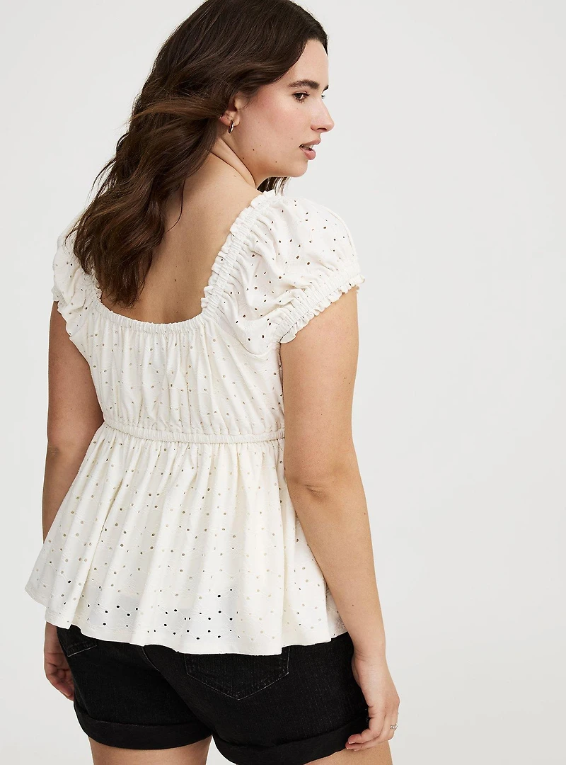Cap Sleeve Babydoll Top