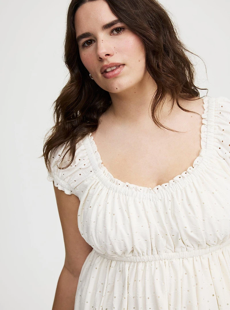 Cap Sleeve Babydoll Top