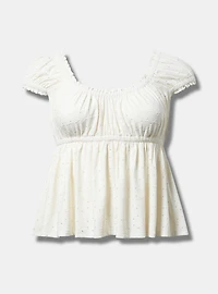 Cap Sleeve Babydoll Top