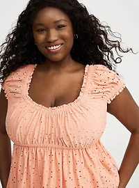 Cap Sleeve Babydoll Top