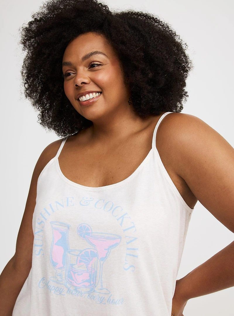 Lightweight Cotton Jersey Sleep Tank