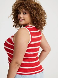 Cropped Open Stitch Tank