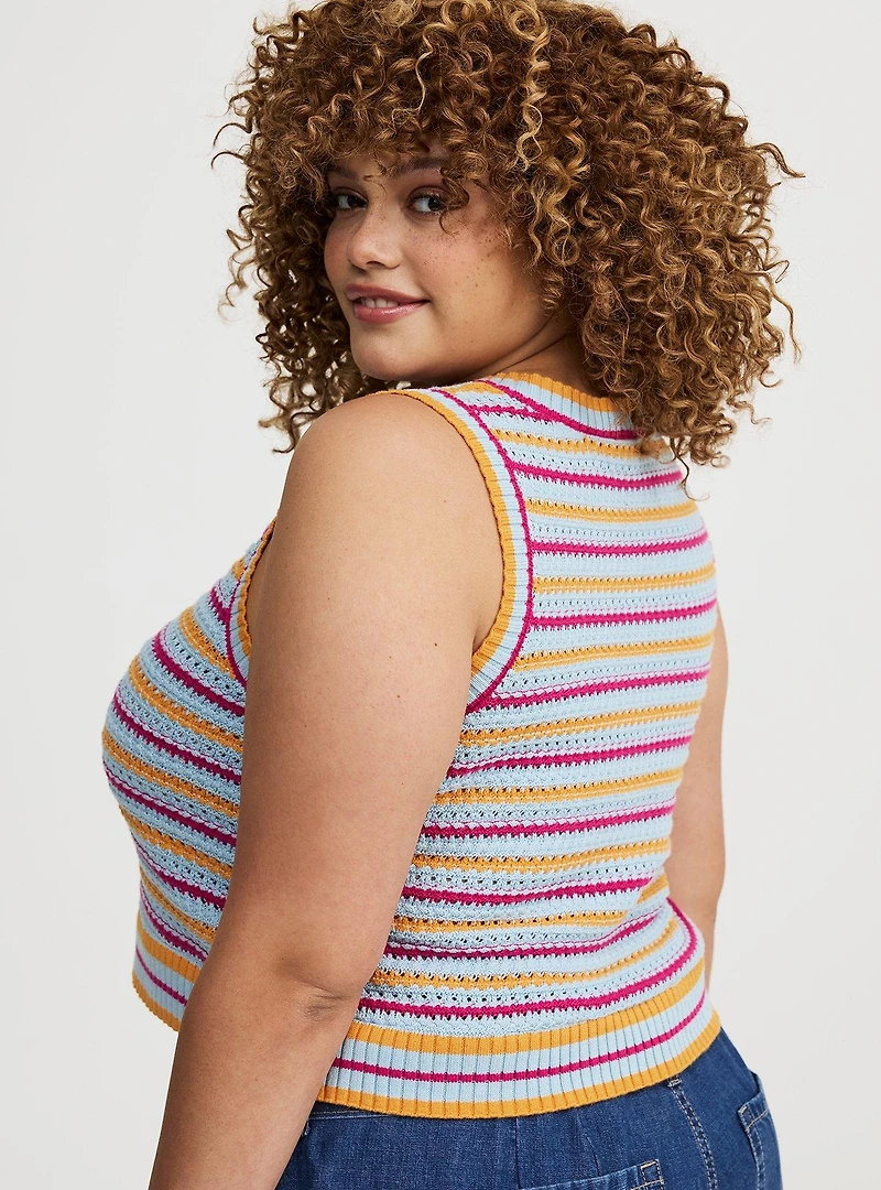 Cropped Open Stitch Tank