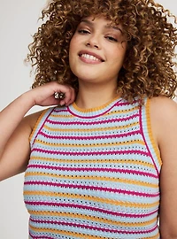 Cropped Open Stitch Tank