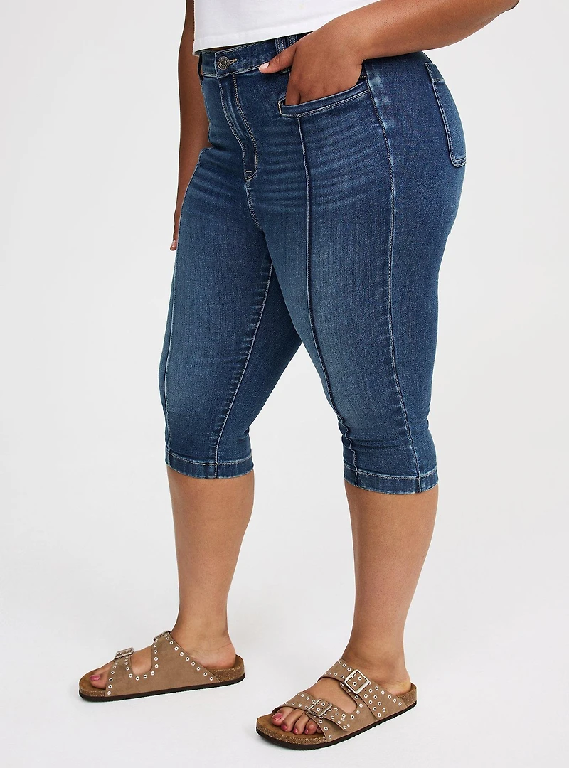 High-Rise Cropped Skinny Capri Jean